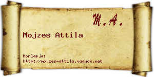 Mojzes Attila névjegykártya